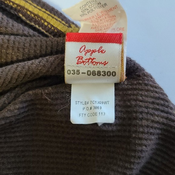 Vintage Apple Bottom Jeans Top Women's Plus Size 1 Brown Gold - Picture 8 of 12